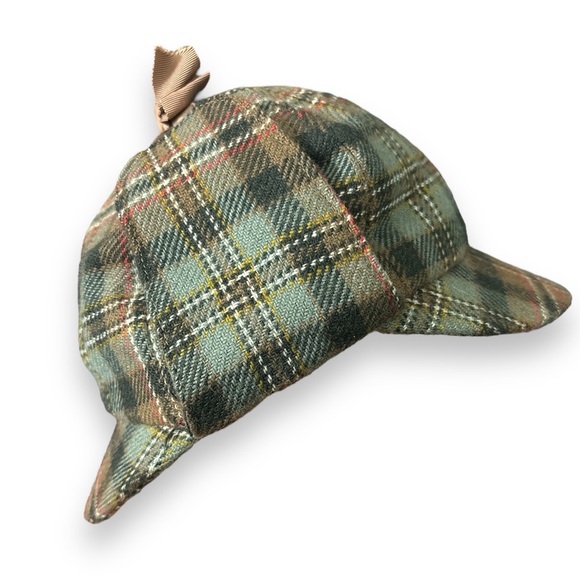 LOCHCARRON Wool Tweed Deerstalker Sherlock Holmes Hat VINTAGE DEADSTOCK - Picture 2 of 8